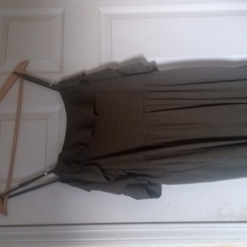 Green straps dress